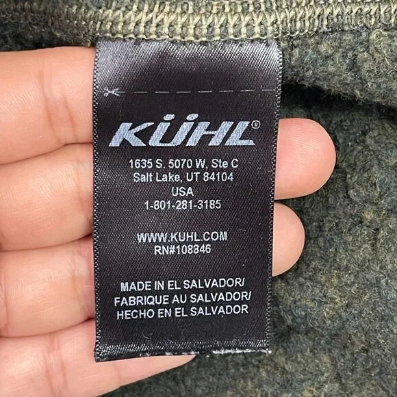 Kühl #3007 Men's Dark Green Revel 1/4 Zip Up Pullover Fleece Size Medium